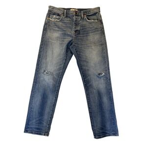 Madewell Cruiser Straight Women's 29 Jeans Ripped Distressed‎ Rockabilly Baddie
